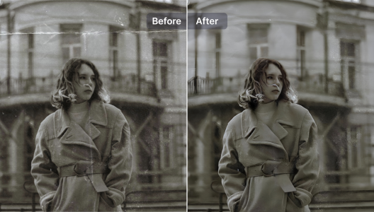 Sharpen old photos details