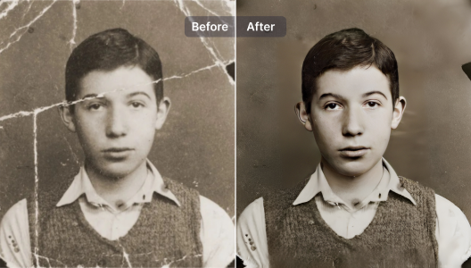 One-touch restoration with AIPhotor